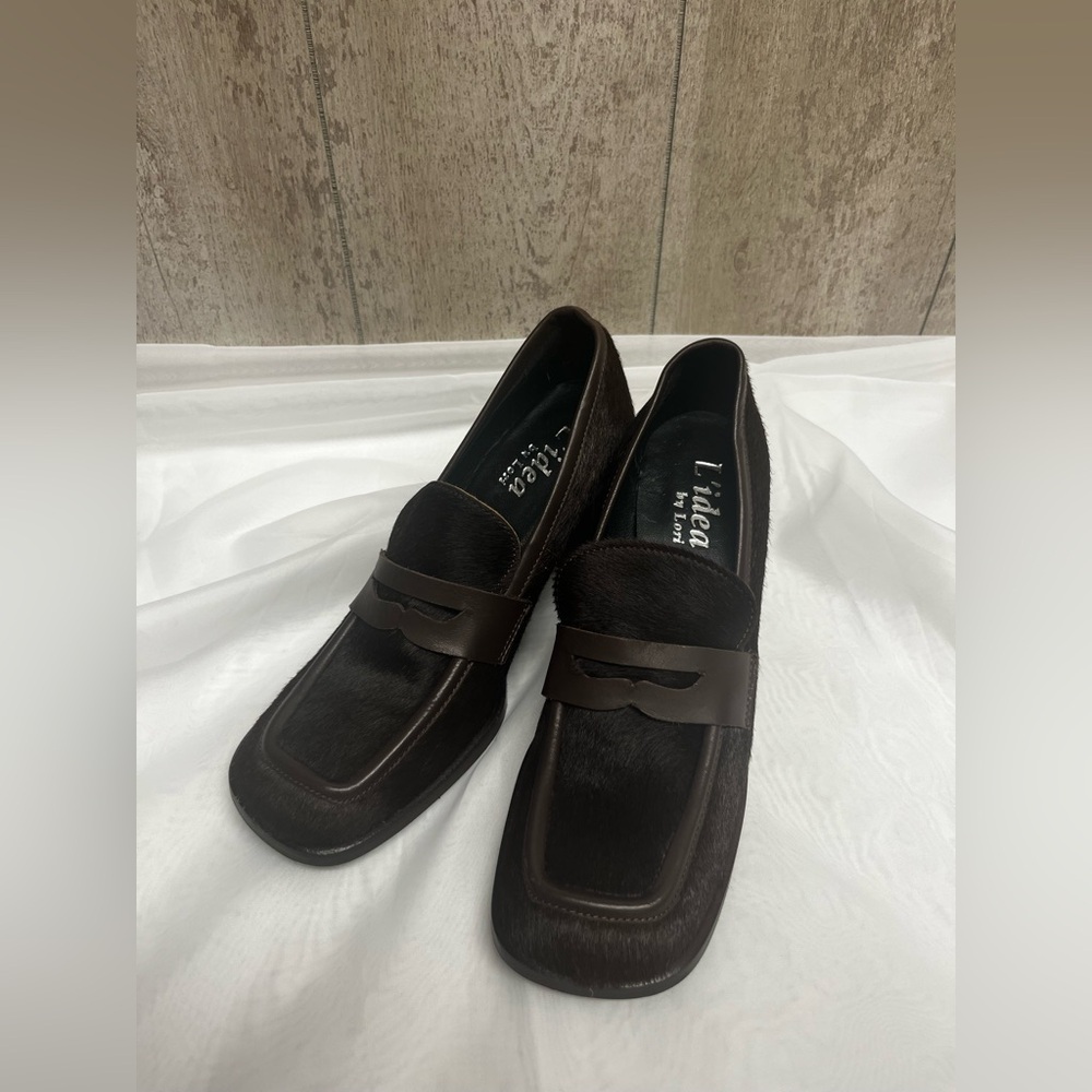 L’Idea by Lori Brown Faux Fur Loafer Heels
